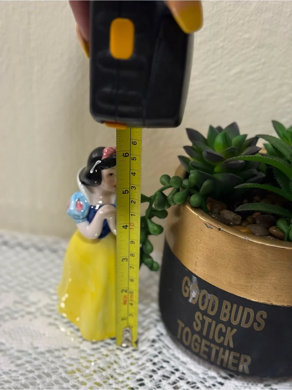 Yellow Princess Figurine Ceramic Home Party Decor